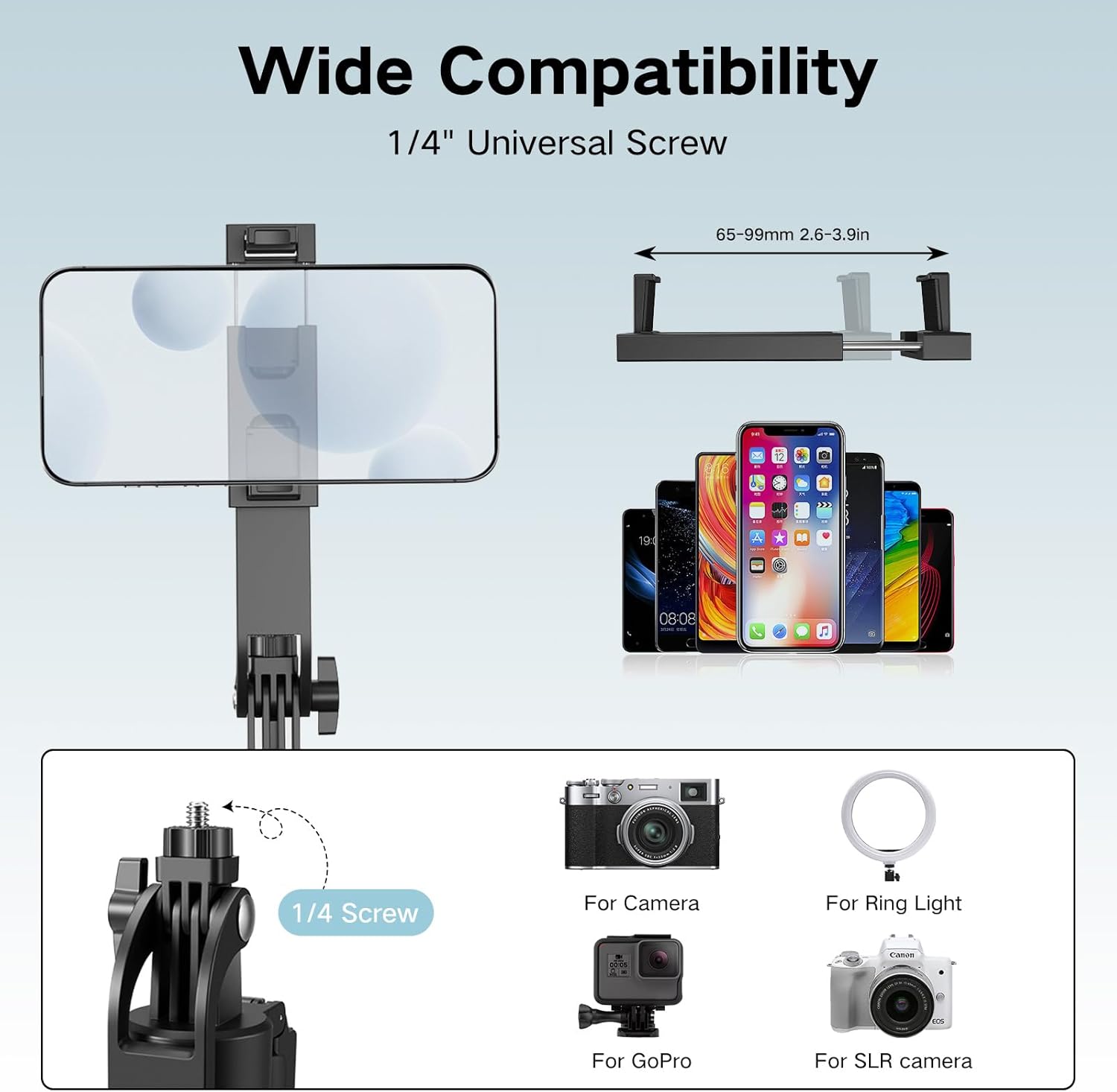 70.9” Auto Face Tracking Tripod for iPhone with Light,360 Rotation that Follows Your Movement,Phone Tripod for iPhone/Android/GoPro,Selfie Stick with Remote for Live Stream Video Recording - Image 7