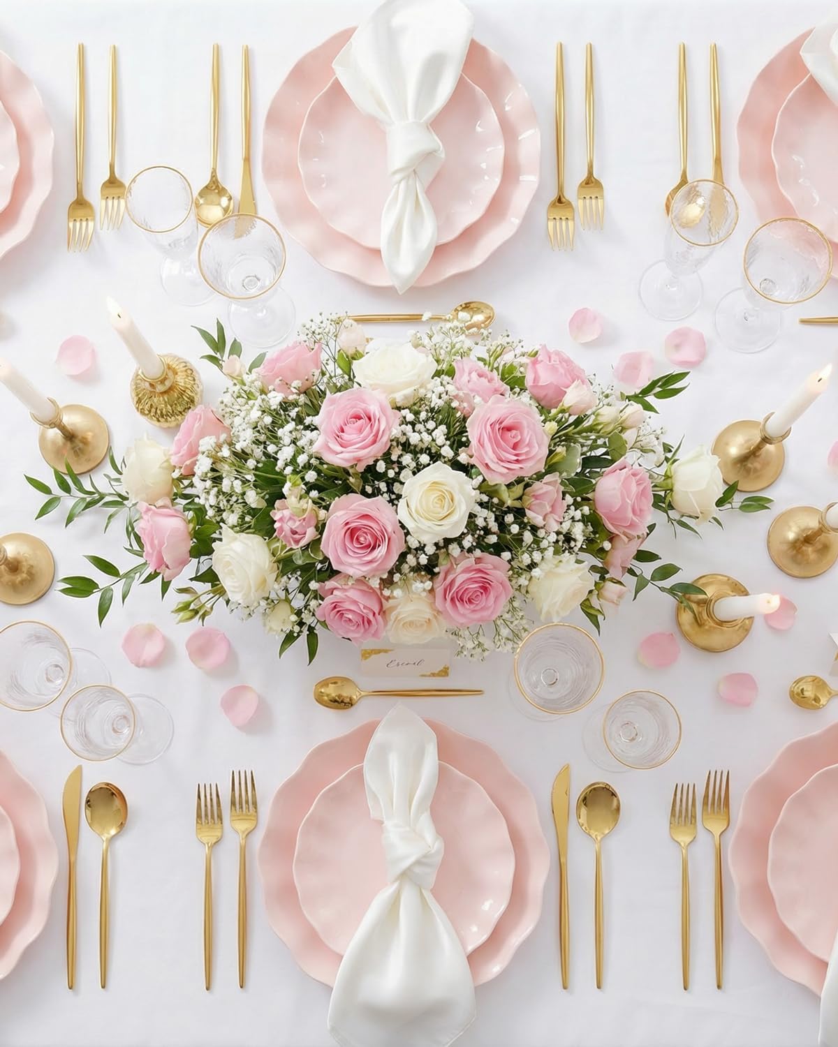 LIYH 24 Pcs Pink Plastic Plates Reusable, Pink Scalloped Plates Durable and Dishwasher Safe, Light Weight Daisy Wavy Plate Parties, Birthday, Picnics, BPA Free(12Guests) - Image 5
