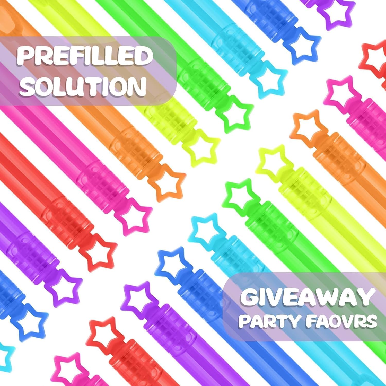 32 Pcs 8 Colors Neon Bubbles Party Favors For Kids, Mini Star Bubble Wand Bulk In Gift Box as Goody Bags Stuffer, Classroom Giveaways, Carnival Prizes Toy, Birthday Treats, Party Supplies For Toddlers - Image 4