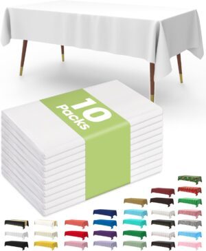 Pureegg Plastic Table Cloth 10 Pack...