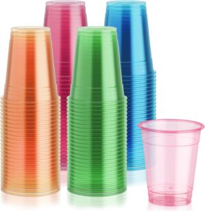 Lilymicky 100 Pack 12 oz Plastic Cu...