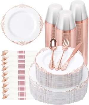 Goodluck 350 Piece Rose Gold Plasti...