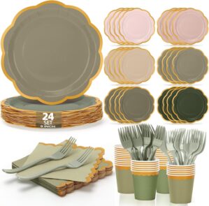 Sage Green Plates and Napkins Party...