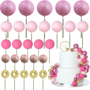 ASTARON 50 Pcs Ball Cake Topper Sti...