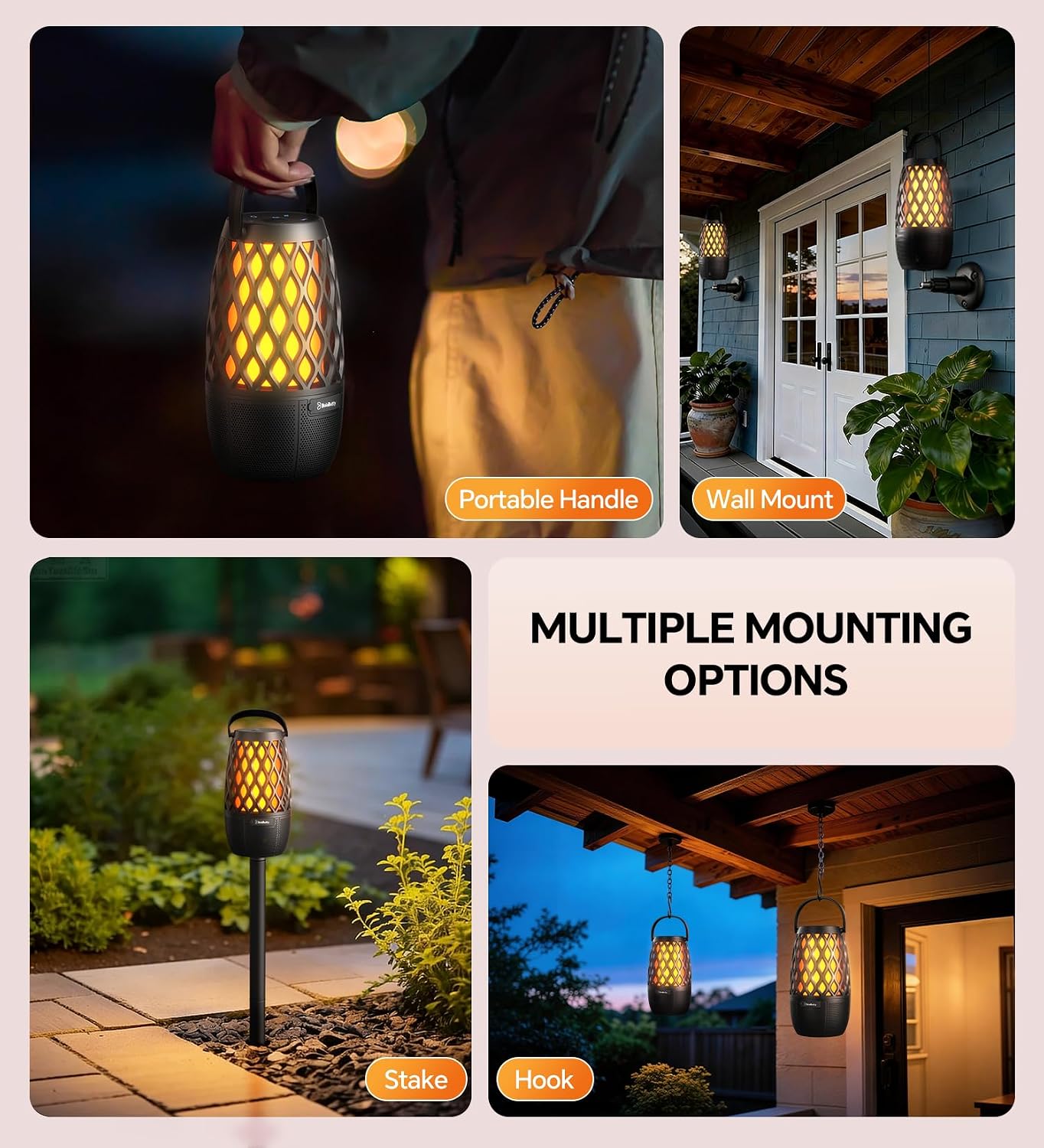 Outdoor Speakers Gifts for Men Bluetooth Speaker with Lights Multi-Sync up to 100 Speakers Auto-Pairing HD Stereo Sound Cool Stuff House Warming Gifts IPX5 Waterproof Lantern for Camp|Patio|Pool|Yard - Image 9