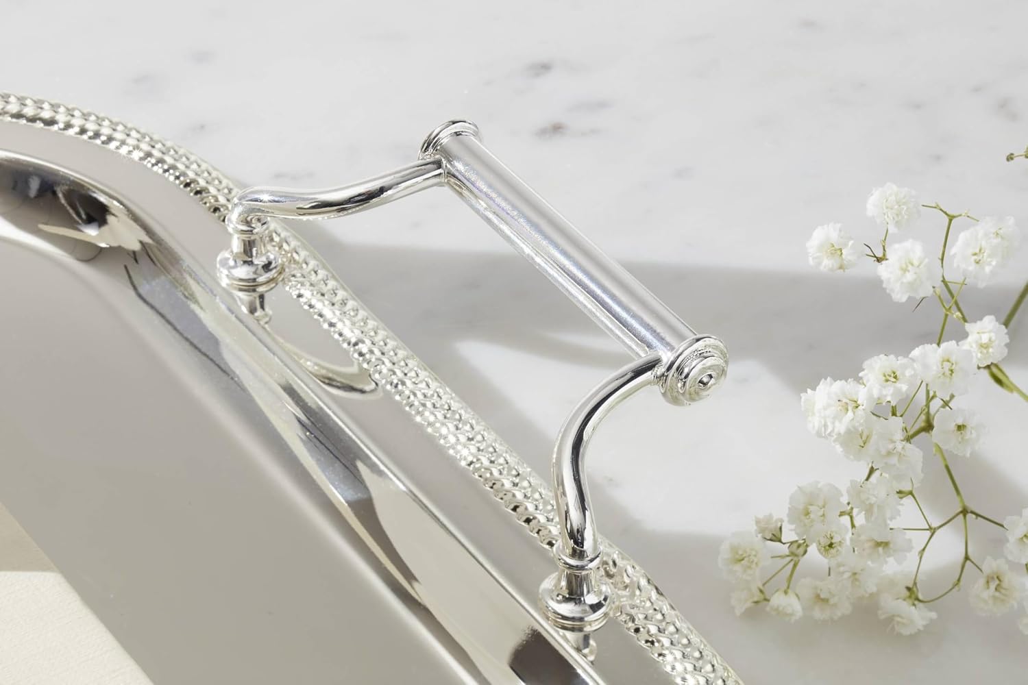 Reed And Barton 896102 Rectangle Silverplate Tray With Handles - Image 7