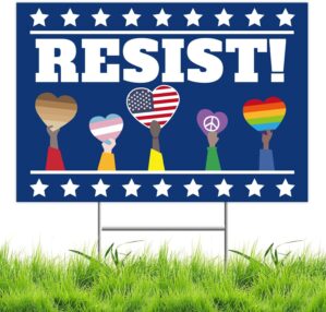 Resist! Sign Political Protest Yard...