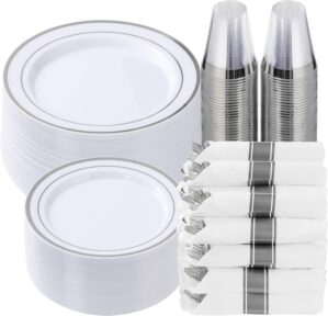 Goodluck 350 Piece Silver Plastic D...