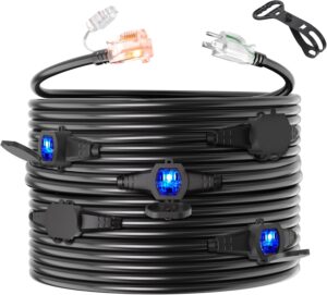 Black 25FT 14 Gauge Outdoor Waterpr...