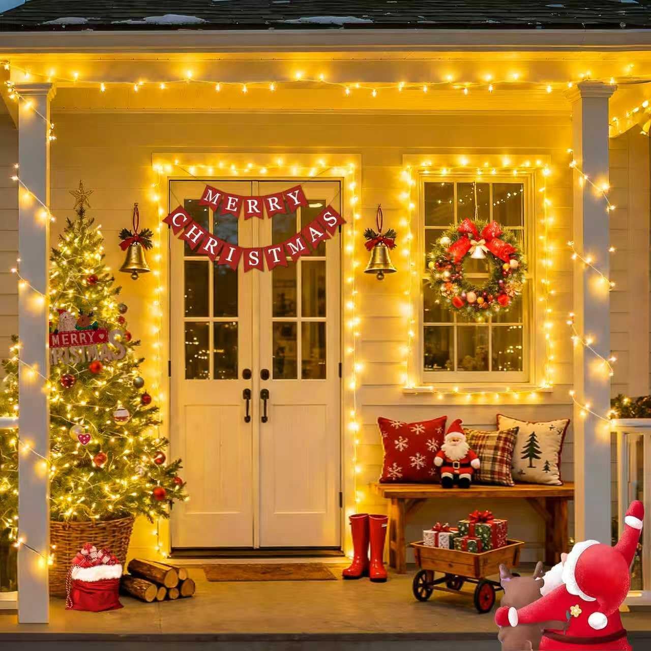 JMEXSUSS 200 LED String Lights Indoor Outdoor Clear Wire, Connectable Warm White Christmas String Lights for Bedroom, 66 Ft Twinkle Fairy Light Plug in for Wedding Home Tree Yard Patio Classroom Decor - Image 7