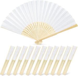 JOHOUSE 12 Pcs White Paper Fans Han...