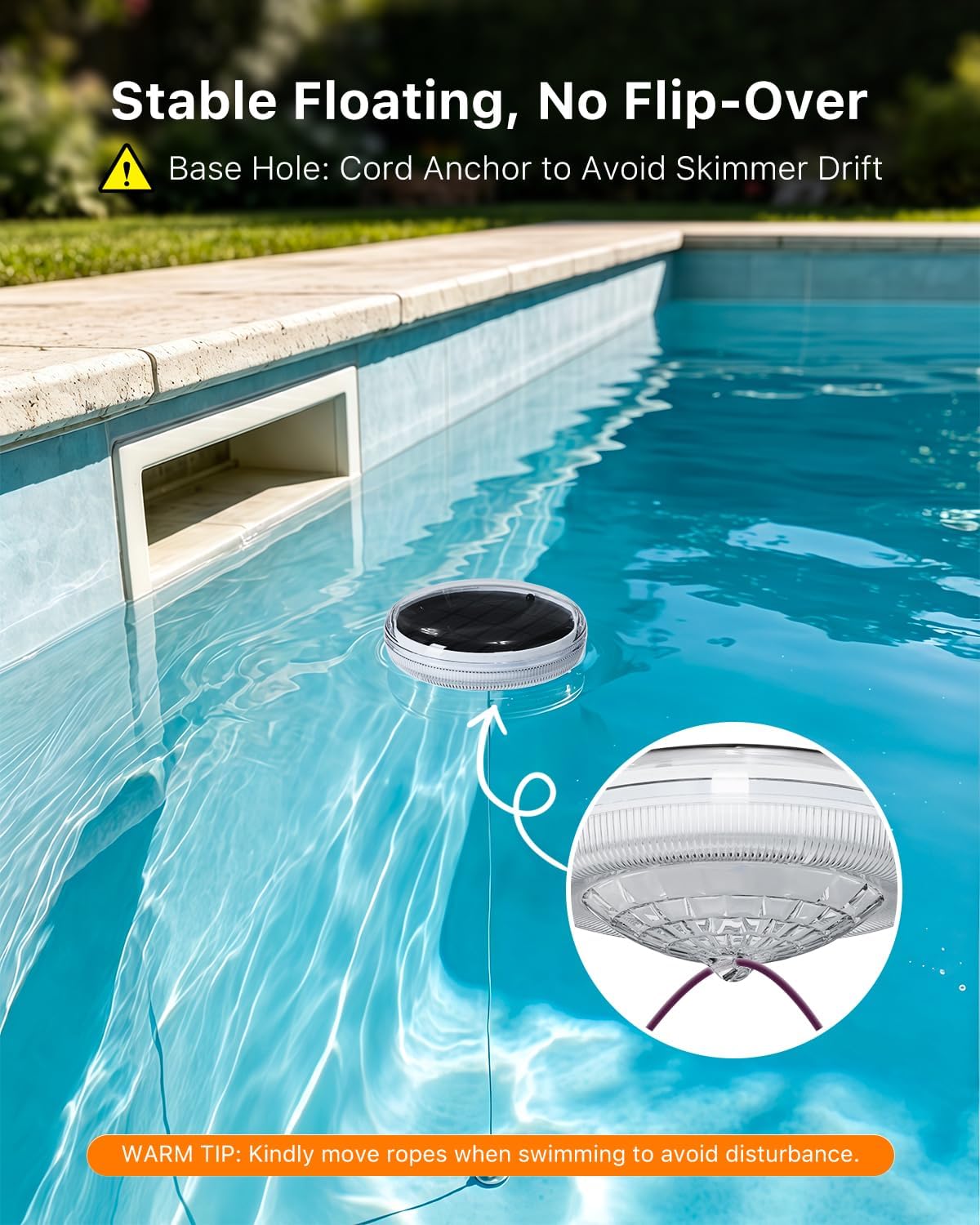 Solar Floating Multicolor Pool Lights with Remote Timer Waterproof Lamp 9 Fixed Adjustable Color for Family Night Swimming Security Lighting, Use to Yard, Garden, Outdoor Inground Pool, Ponds, Hot Tub - Image 6