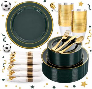 WDF Partyware 350PCS Green and Gold...