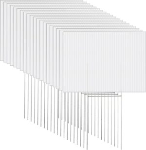 Tuanse 20 Pack Blank Yard Signs wit...