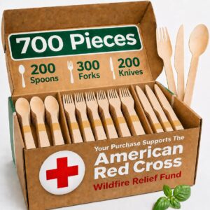 700 PCS Wooden Cutlery Set – ...