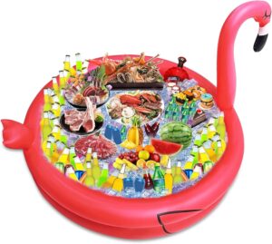 Inflatable Flamingo Cooler 130+ Can...