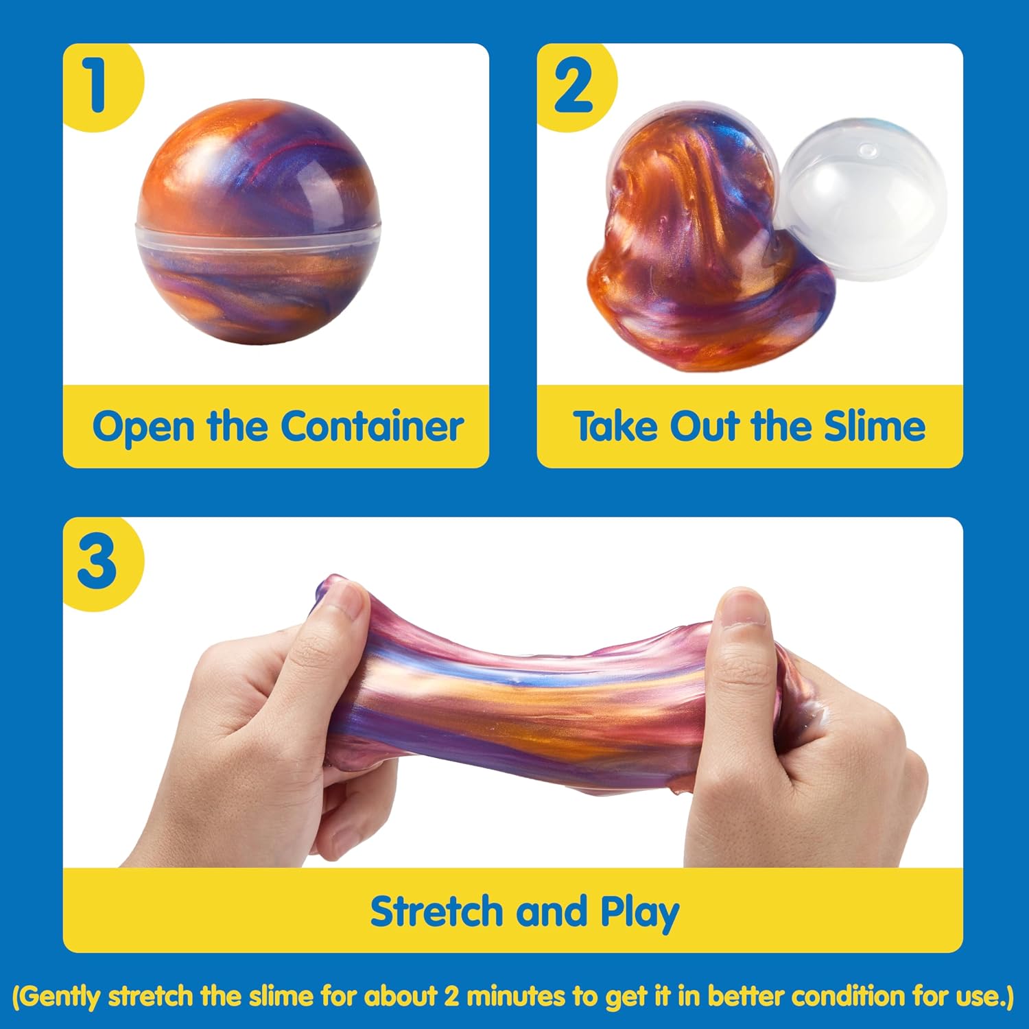 JOYIN Slime Party Favors, 36 Pack Galaxy Slime Ball- Stretchy, Non-Sticky, Mess-Free, Stress Relief, and Safe - Toys for Girls and Boys - Easter, Classroom Reward, Party Supplies, Valentines - Image 6