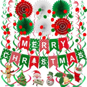 FECEDY Merry Christmas Banner Paper...