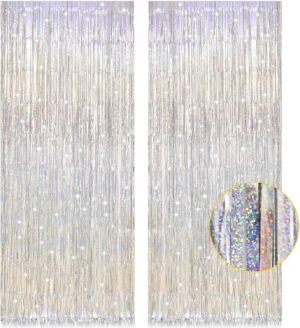 2 Pack 3.2ft x 8.2ft Silver Metalli...