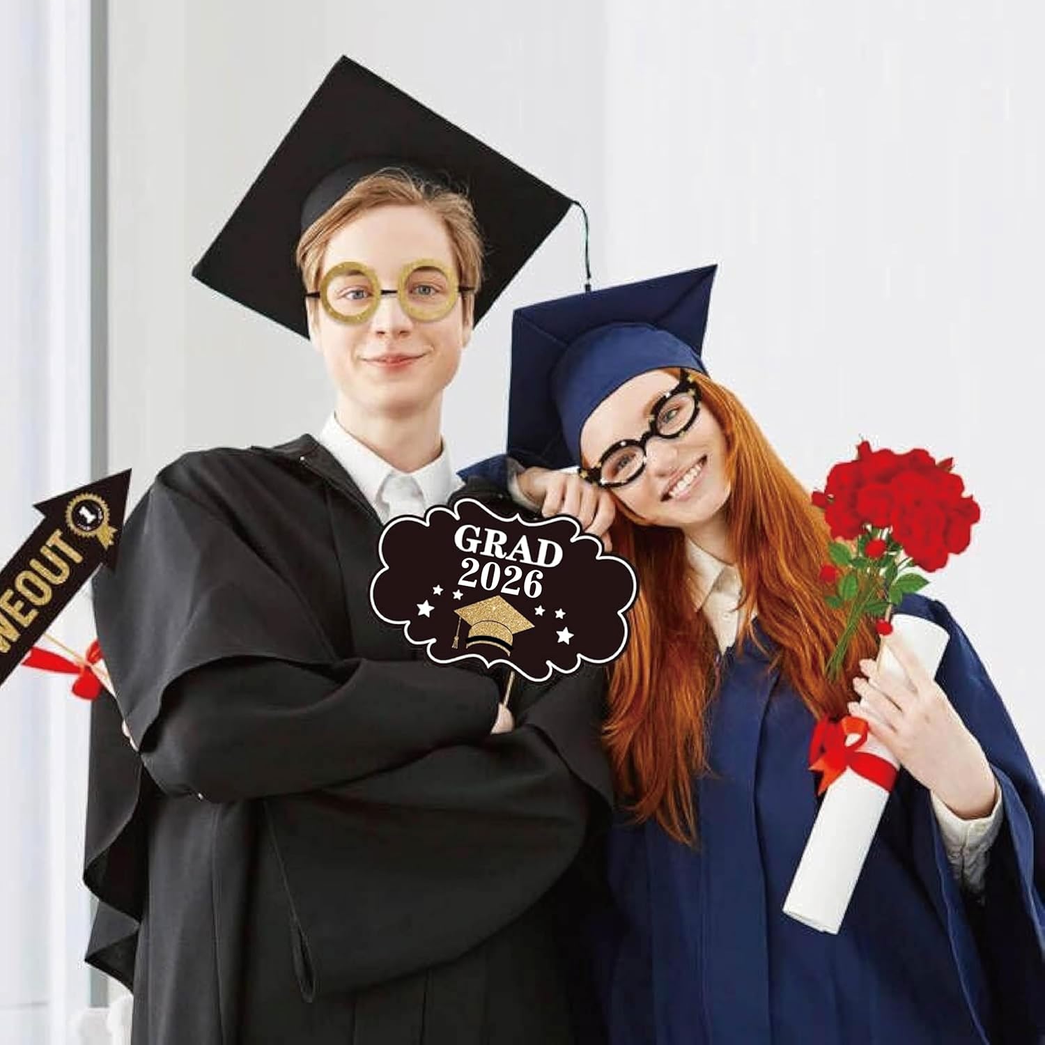 Happy Graduation 2026 Photo Booth Props 35pcs Funny Large Graduation Photo Props Class of 2026 Grad Decor with Sticks for Kids Boy Girl Women Men Graduation Party Favors Supplies Decorations - Image 6