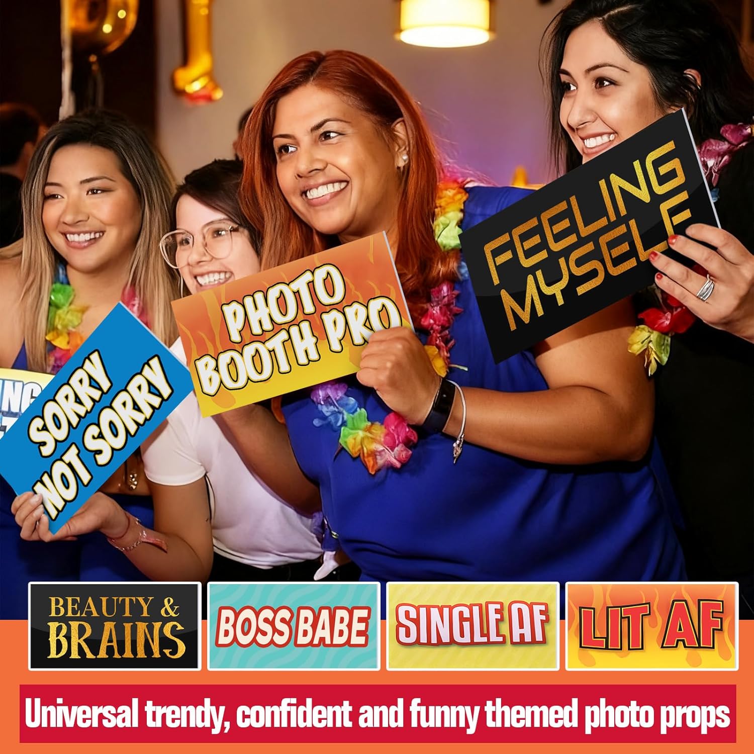 24 Designs Funny Photo Booth Props Sign Decor Double Sided Photobooth Accessoires 11x5.5 Inch Props for Photoshoot DIY PVC Selfie Signs for Graduation Birthday Wedding All Occasions Party Essentials - Image 7