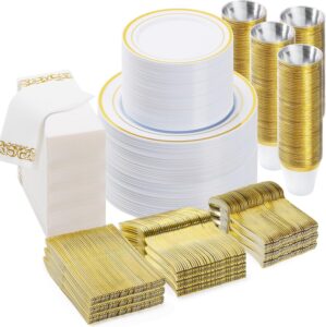 BESTVIP 700 PCS Gold Dinnerware Set...