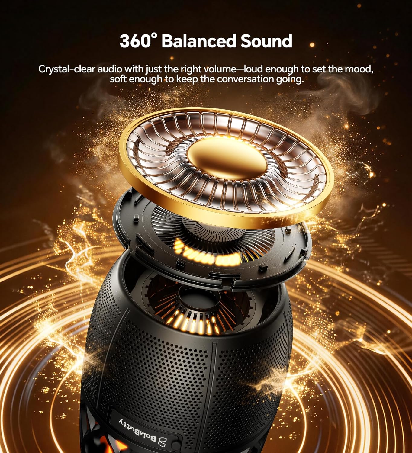 Outdoor Speakers Gifts for Men Bluetooth Speaker with Lights Multi-Sync up to 100 Speakers Auto-Pairing HD Stereo Sound Cool Stuff House Warming Gifts IPX5 Waterproof Lantern for Camp|Patio|Pool|Yard - Image 3