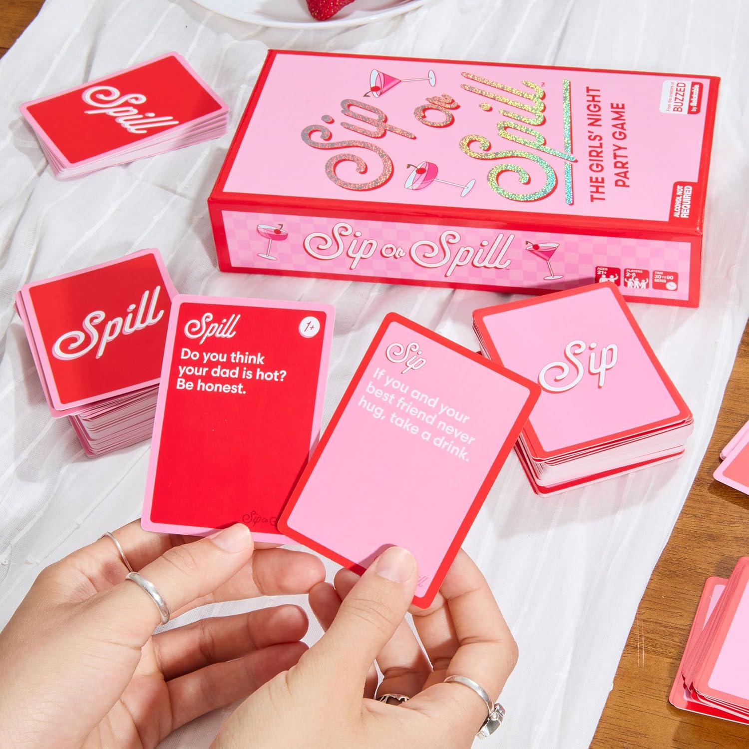 Sip or Spill Party Drinking Game – Fun Summer Drinking Games for Parties, Outdoor & Pool Party Games, Adult Party Game for Groups, Travel-Friendly for Beach & Vacation Fun, Includes 200 Cards - Image 3