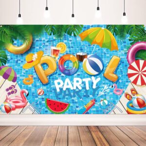 Pool Party Decorations Backdrop, 71...