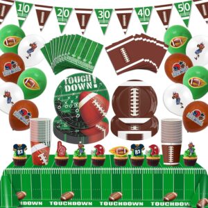 140PCS Football Party Supplies Tabl...