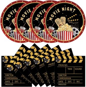 50Pcs Movie Night Plates and Napkin...