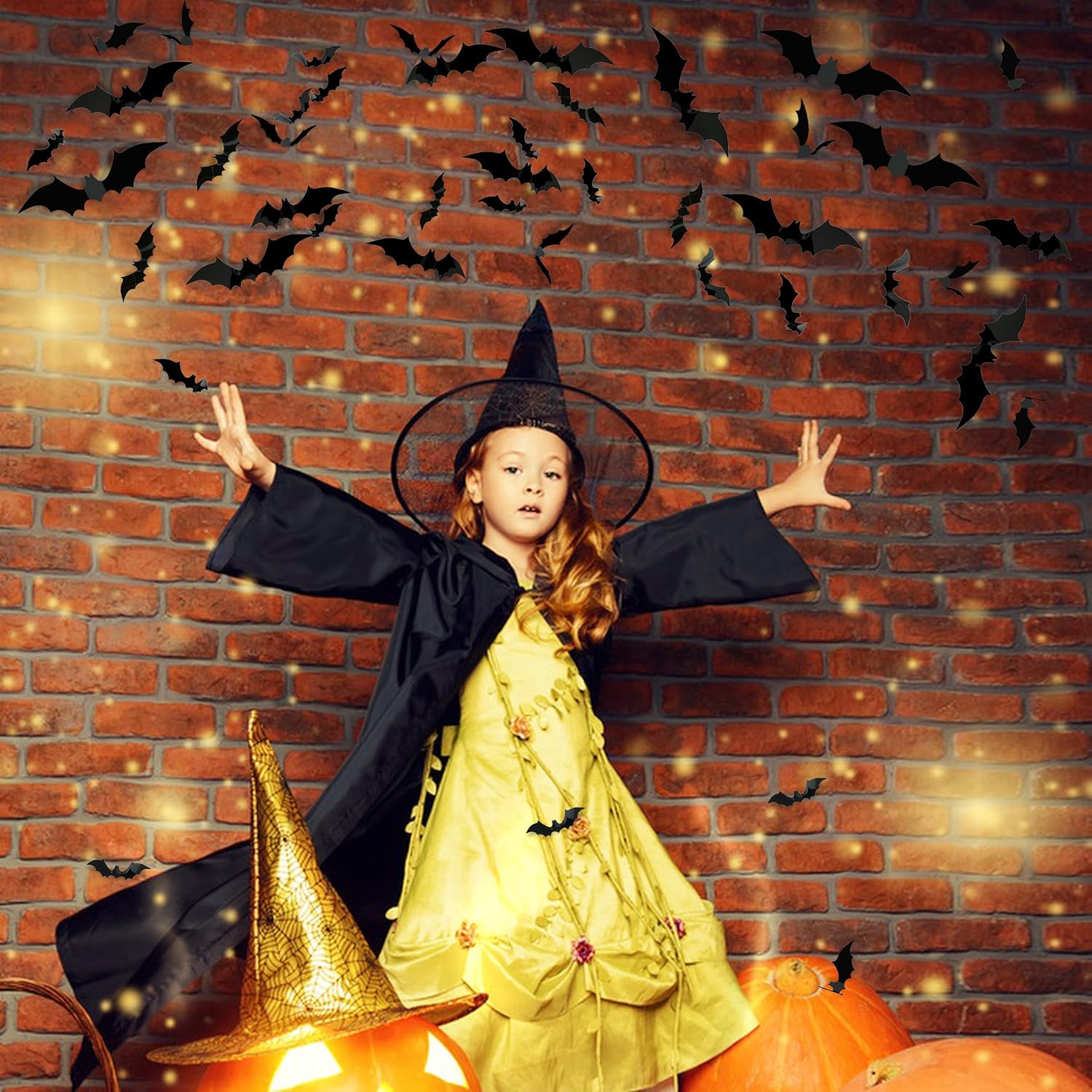 TDHDIKE Halloween Party Supplies & Decorations 140Pcs Realistic PVC 3D Black Scary Bat Wall Stickers for Creepy Home & Indoor Decor DIY Wall Decal Bathroom Decor - Image 7