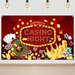 Mocsicka Casino Night Backdrop Bann...