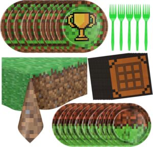 Pixel Party Paper Plates and Napkin...