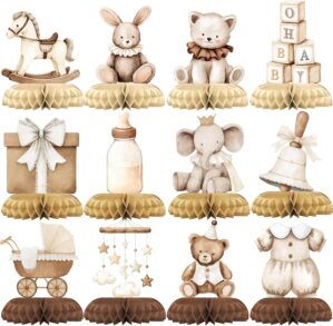 12 Pcs Neutral Baby Shower Decorati...