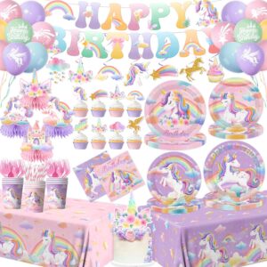 Unicorn Birthday Decorations,189pcs...