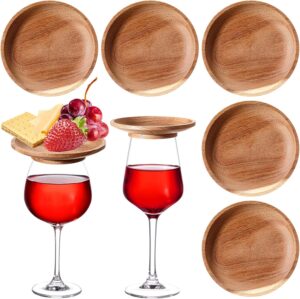 Mumufy 8 Pcs 4″ Acacia Wood W...