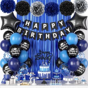 Blue and Black Birthday Decorations...