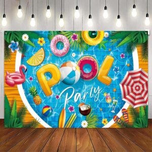 Pool Party Banner Pool Party Decora...