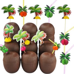 ALINK 18 Coconut Cups with 18 Straw...