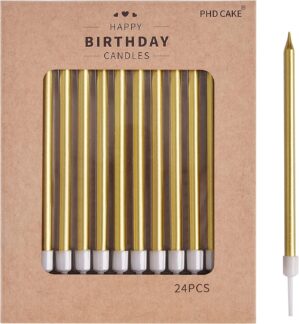 PHD CAKE Gold Long Thin Metallic Bi...