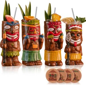 Cocktail Tiki Mugs Set Of 4 –...