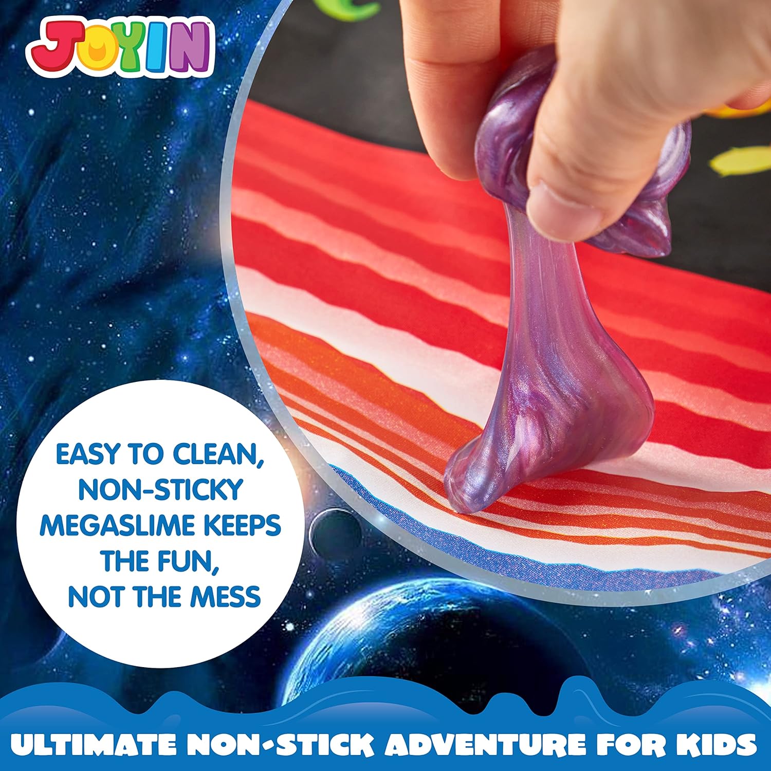 JOYIN Slime Party Favors, 36 Pack Galaxy Slime Ball- Stretchy, Non-Sticky, Mess-Free, Stress Relief, and Safe - Toys for Girls and Boys - Easter, Classroom Reward, Party Supplies, Valentines - Image 4