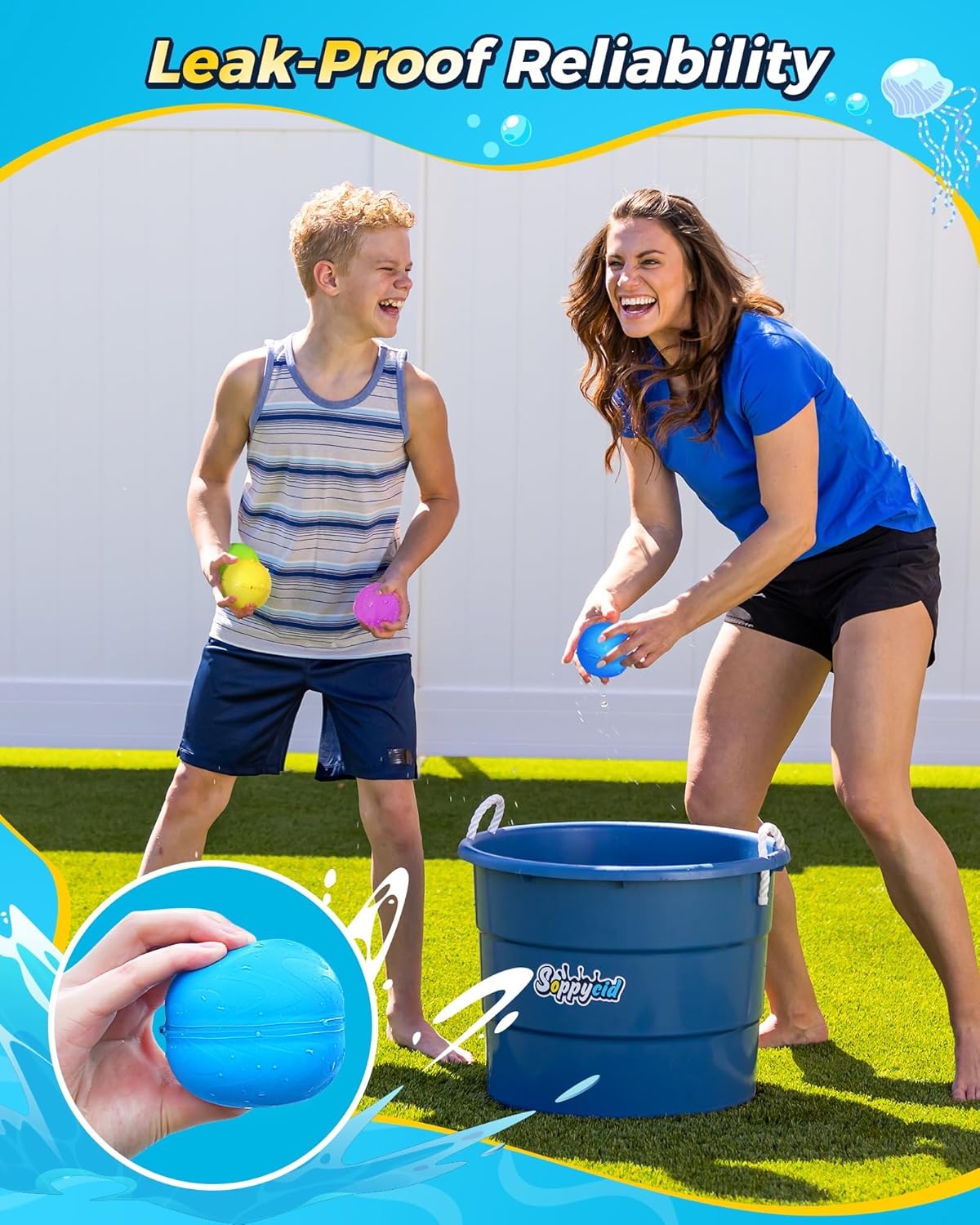 Reusable Water Balloons 12PCS - Summer Water Toys for Pool Beach & Outdoor, Self-Sealing Refillable Water Bombs for Kids Ages 3-14, Magnetic Splash Balls for Kids Fun Games & Activities - Image 4
