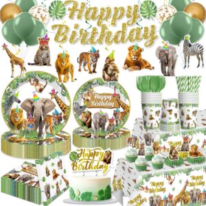 201pcs Safari Birthday Decorations ...