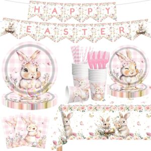 142 Pcs Happy Easter Plates and Nap...