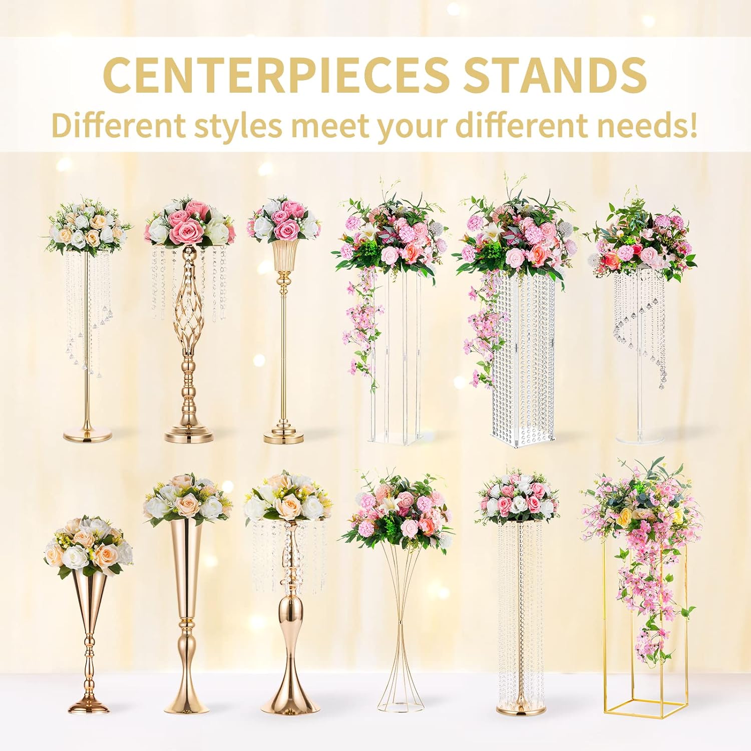 NUPTIO Artificial Flower Centrepieces for Tables - 2 Pcs Burgundy & Dusty Rose & Creamy White Fake Flowers Roses Balls 9.5in Diameter - Silk Faux Rose Arrangement for Wedding Party Table Decor - Image 7