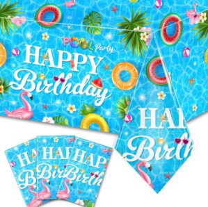 3Pieces Pool Party Tablecloth ̵...