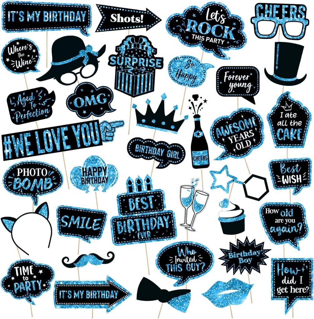 Birthday Photo Booth Props