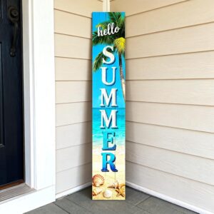 Vertical Wooden Hello Summer Porch ...